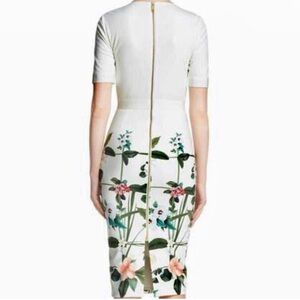 Ted Baker | Zip |  Short sleeve | Floral  Midi Dress | Size Usa 8-10